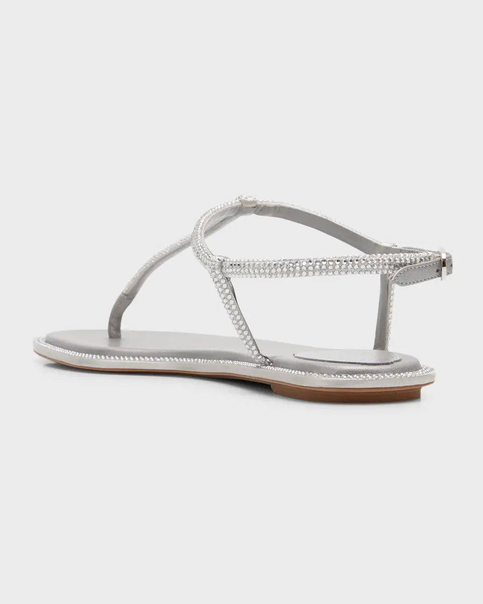 René Caovilla Strass T-Strap Thong Sandals | Thumbnail 3