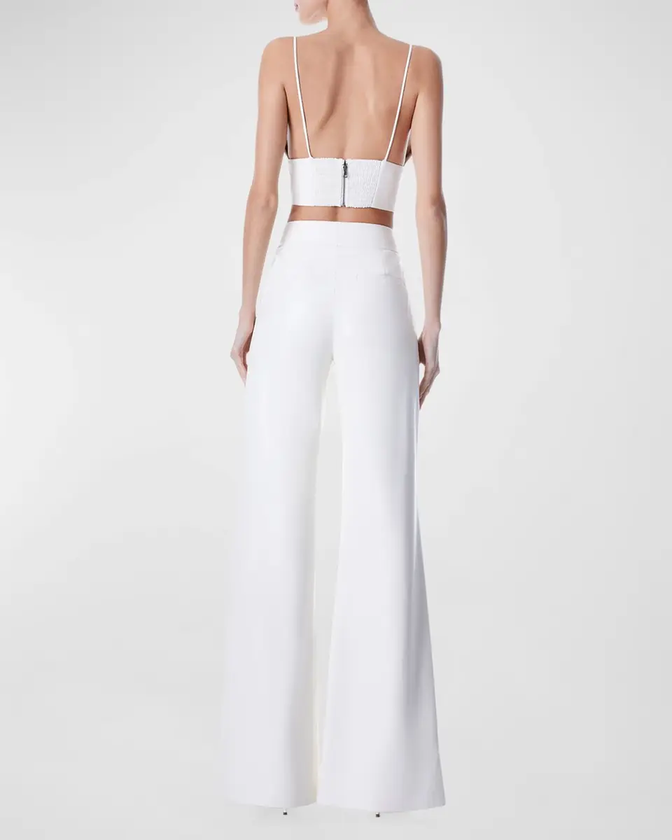 Alice + Olivia Dylan Vegan Leather Wide-Leg Pants | Thumbnail 4 Alice + Olivia Dylan Vegan Leather Wide-Leg Pants | Thumbnail 4