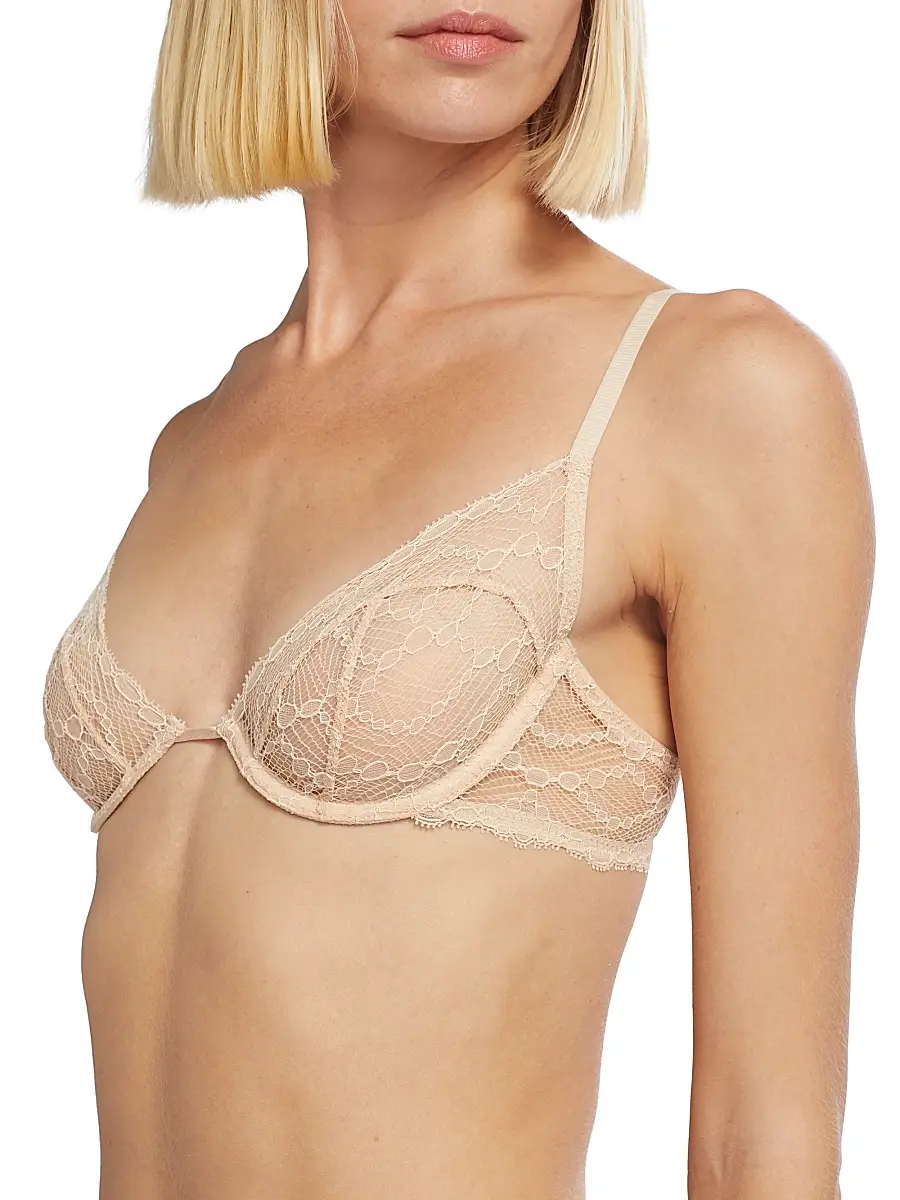Kiki de Montparnasse Women's Mon Cheri Sheer Lace Demi Bra | Thumbnail 5 Kiki de Montparnasse Women's Mon Cheri Sheer Lace Demi Bra | Thumbnail 5