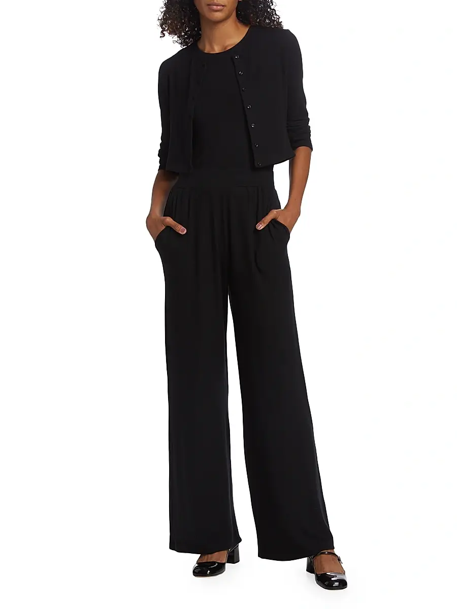 LESET Women's Lauren Crop II Knit Cardigan | Thumbnail 2