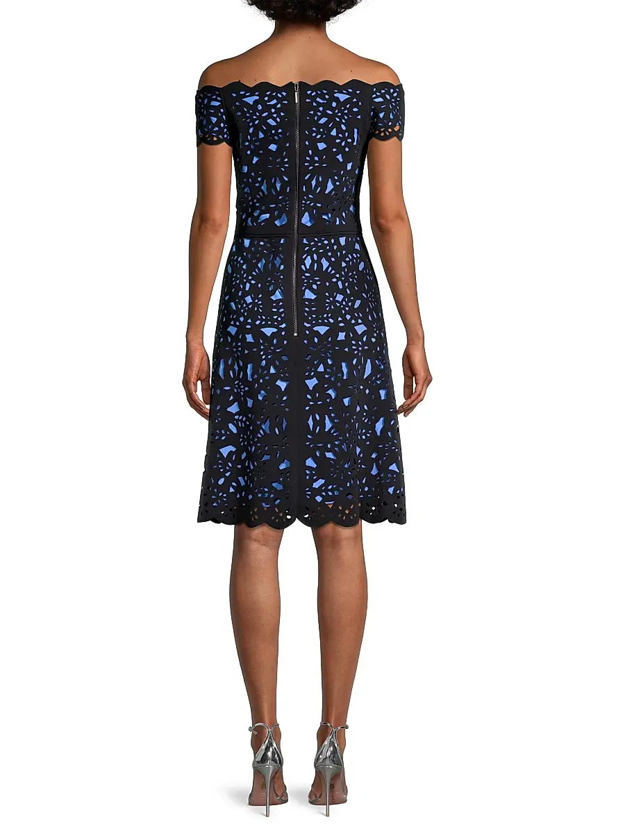 Shani Women's Off-The-Shoulder Laser Cut Dress | Thumbnail 5 Shani Women's Off-The-Shoulder Laser Cut Dress | Thumbnail 5