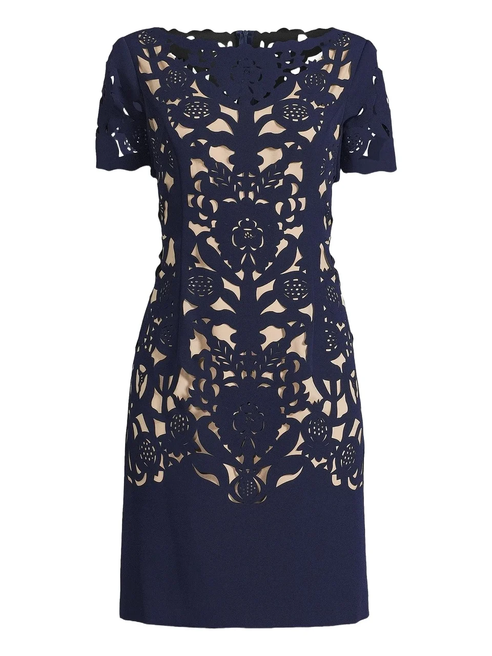 Shani Women's Floral Crepe Laser-Cut Sheath Dress