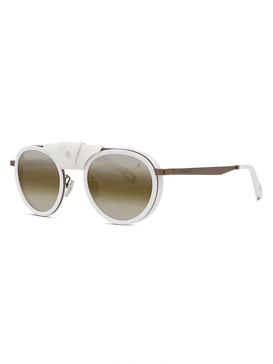 Vuarnet Men's Glacier 01 52MM Round Sunglasses