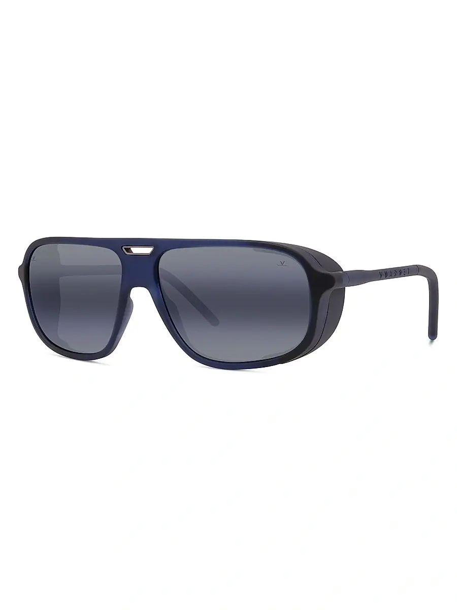 Vuarnet Men's Ice 02 61MM Pilot Sunglasses - Blue Mirror Matte Blue | Image 1 Vuarnet Men's Ice 02 61MM Pilot Sunglasses - Blue Mirror Matte Blue | Image 1