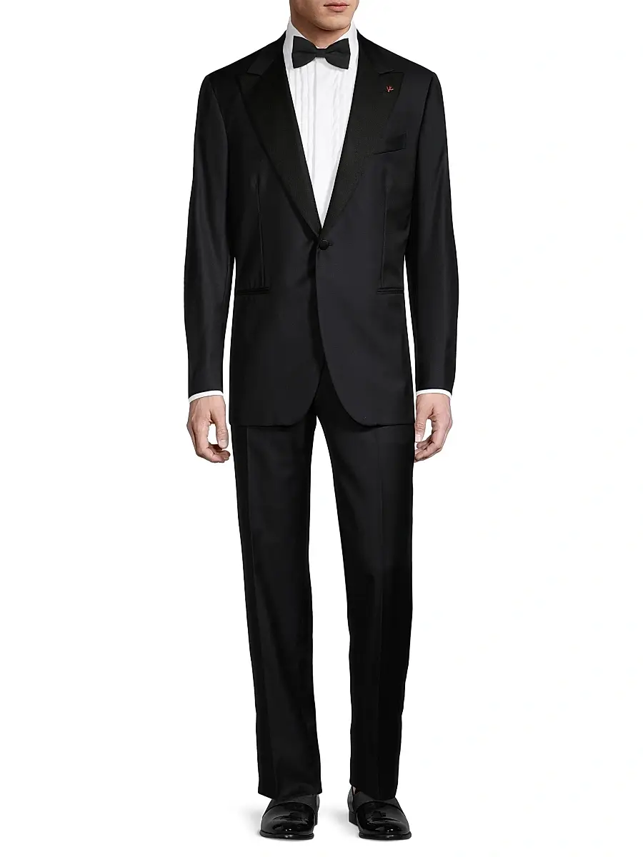 Isaia Men's Sanita Two-Button Wool Tuxedo | Thumbnail 3