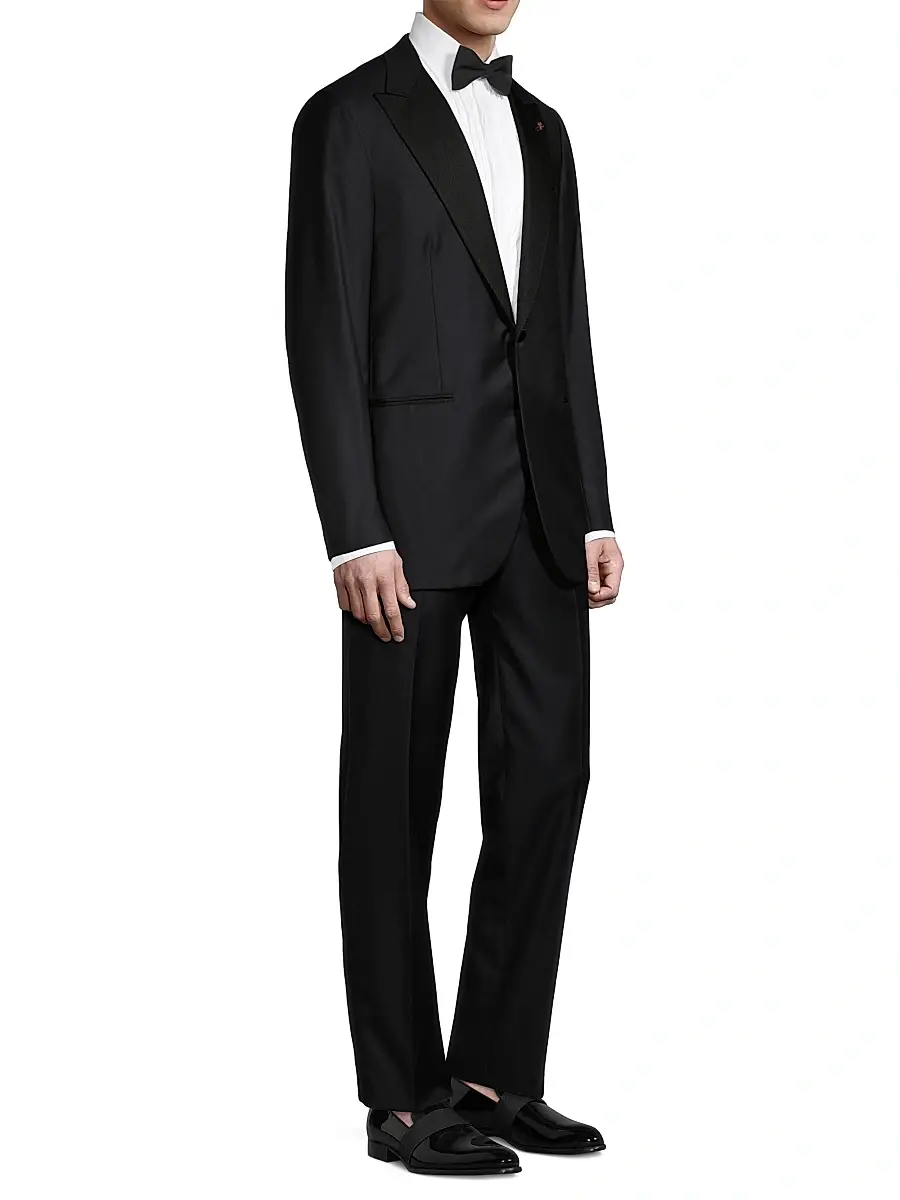 Isaia Men's Sanita Two-Button Wool Tuxedo | Thumbnail 4