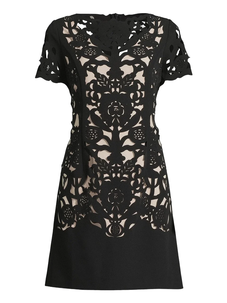 Shani Women's Floral Crepe Laser-Cut Sheath Dress