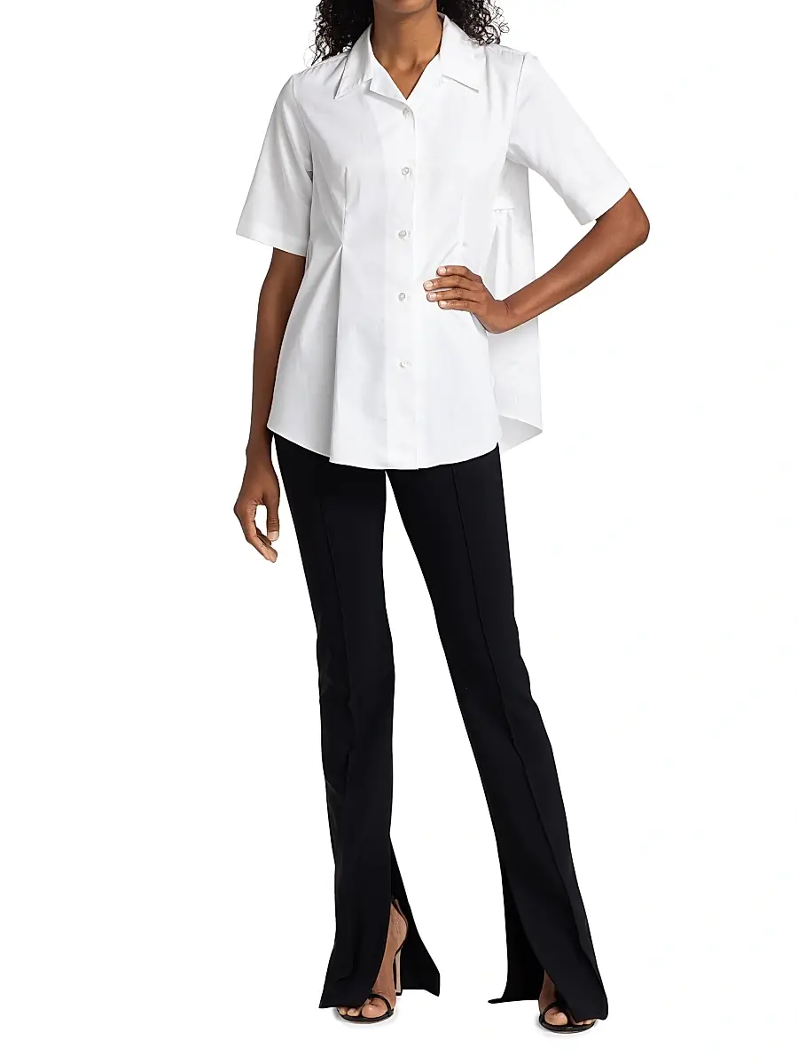 Adam Lippes Women's Eva Bonded Neoprene Flared Pants | Thumbnail 2 Adam Lippes Women's Eva Bonded Neoprene Flared Pants | Thumbnail 2