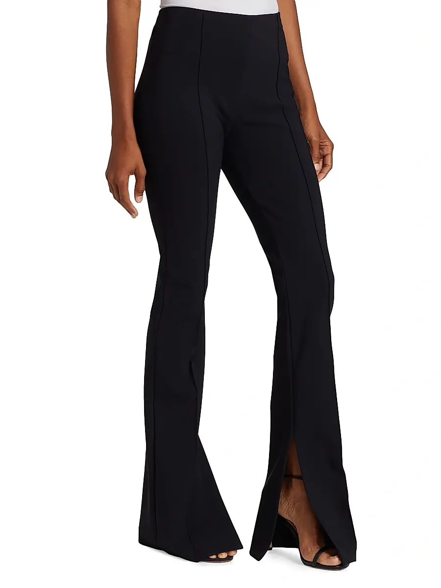 Adam Lippes Women's Eva Bonded Neoprene Flared Pants | Thumbnail 4 Adam Lippes Women's Eva Bonded Neoprene Flared Pants | Thumbnail 4
