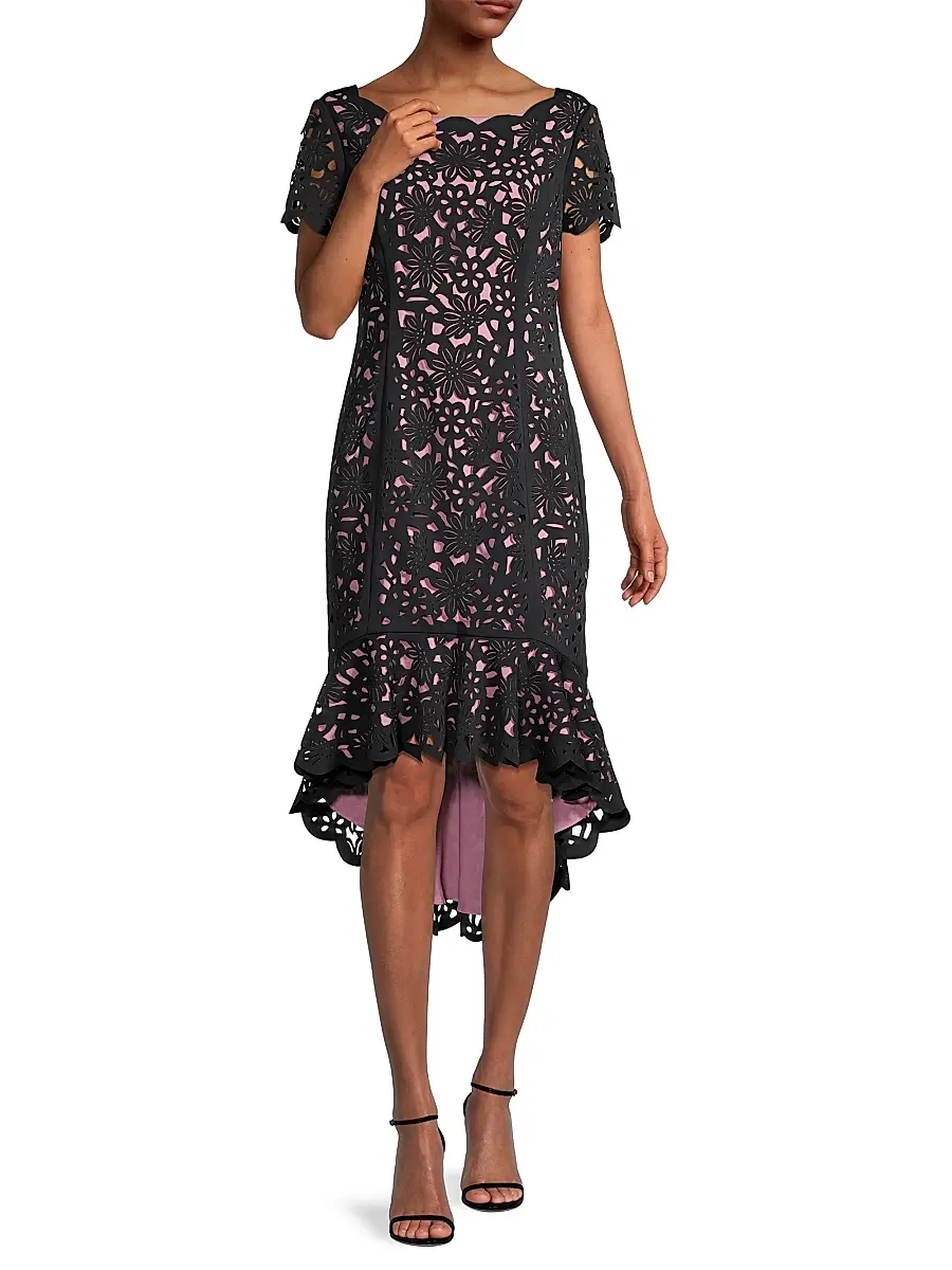 Shani Women's High-Low Crepe Dress | Thumbnail 2 Shani Women's High-Low Crepe Dress | Thumbnail 2