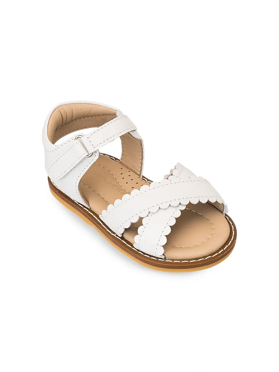 Elephantito Baby Girl's Bloom Leather Sandals - White 3 (Child) | Image 1 Elephantito Baby Girl's Bloom Leather Sandals - White 3 (Child) | Image 1