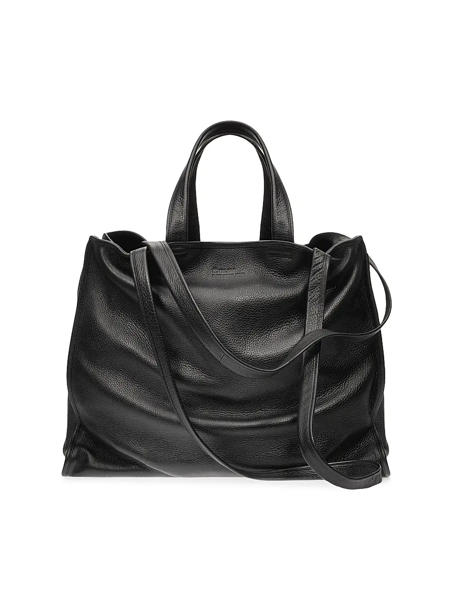 TELFAR Men's Large Pebbled Leather Carry Bag | Thumbnail 3 TELFAR Men's Large Pebbled Leather Carry Bag | Thumbnail 3