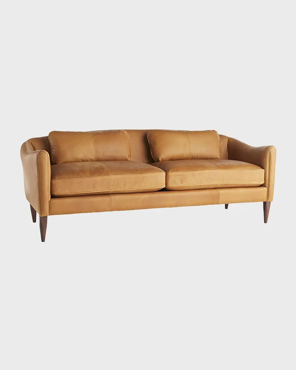 Arteriors Vincent Leather Sofa 80.5" | Thumbnail 2 Arteriors Vincent Leather Sofa 80.5" | Thumbnail 2