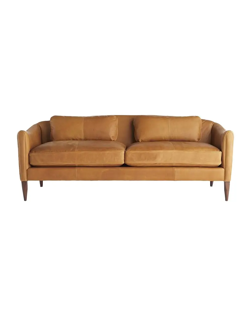 Arteriors Vincent Leather Sofa 80.5"