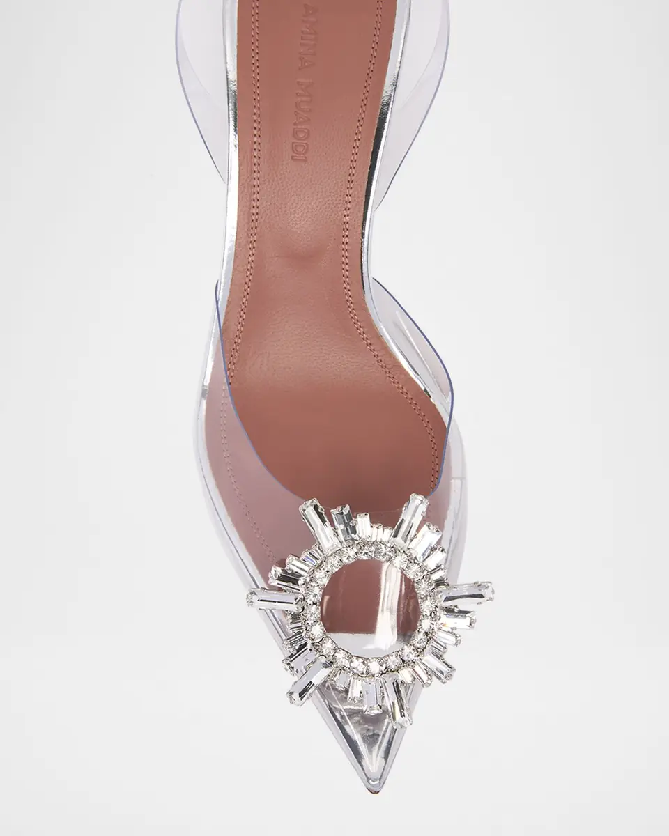 Amina Muaddi Begum Clear Crystal Slingback Pumps | Thumbnail 6 Amina Muaddi Begum Clear Crystal Slingback Pumps | Thumbnail 6