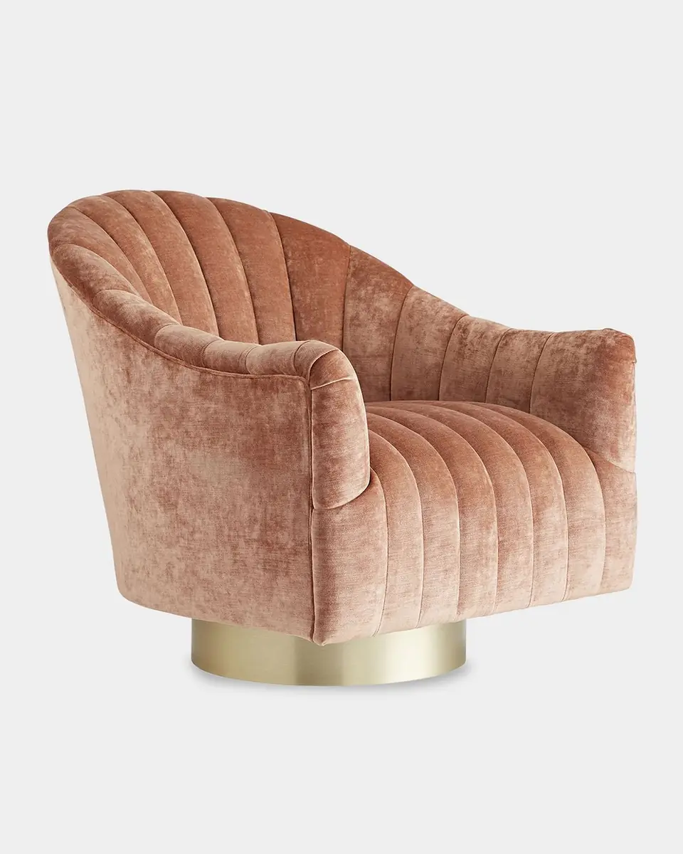 Arteriors Springsteen Velvet Swivel Chair | Thumbnail 2 Arteriors Springsteen Velvet Swivel Chair | Thumbnail 2