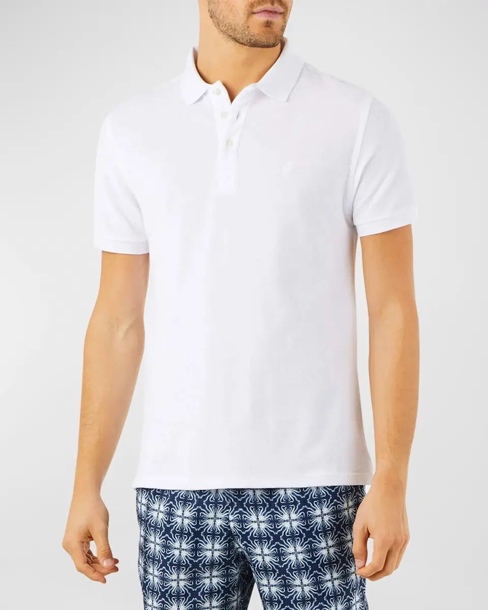 Vilebrequin Men's Solid Terry Polo Shirt | Thumbnail 2