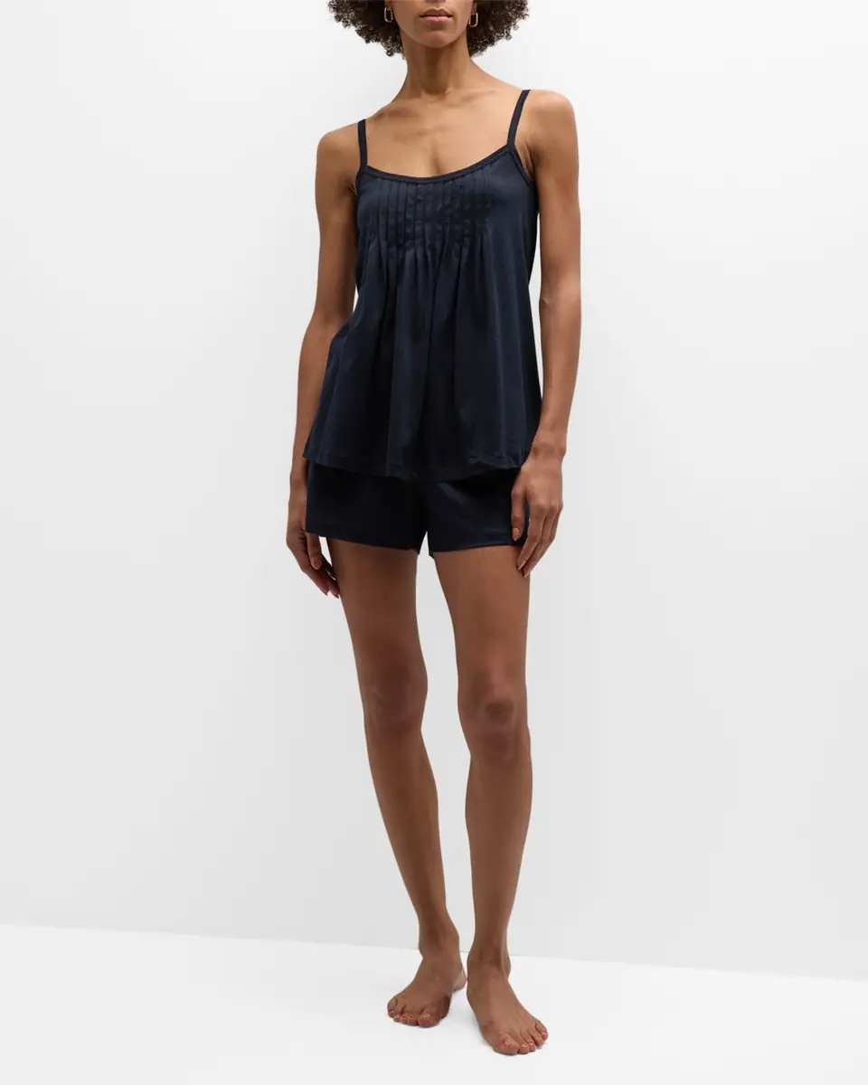 Hanro Julia Short Scoop-Neck Pintuck Pajama Set | Thumbnail 2 Hanro Julia Short Scoop-Neck Pintuck Pajama Set | Thumbnail 2