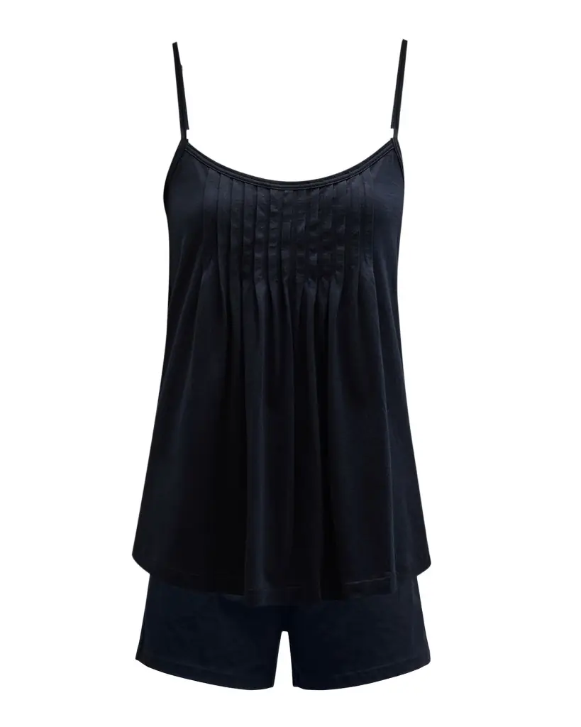 Hanro Julia Short Scoop-Neck Pintuck Pajama Set | Image 1 Hanro Julia Short Scoop-Neck Pintuck Pajama Set | Image 1