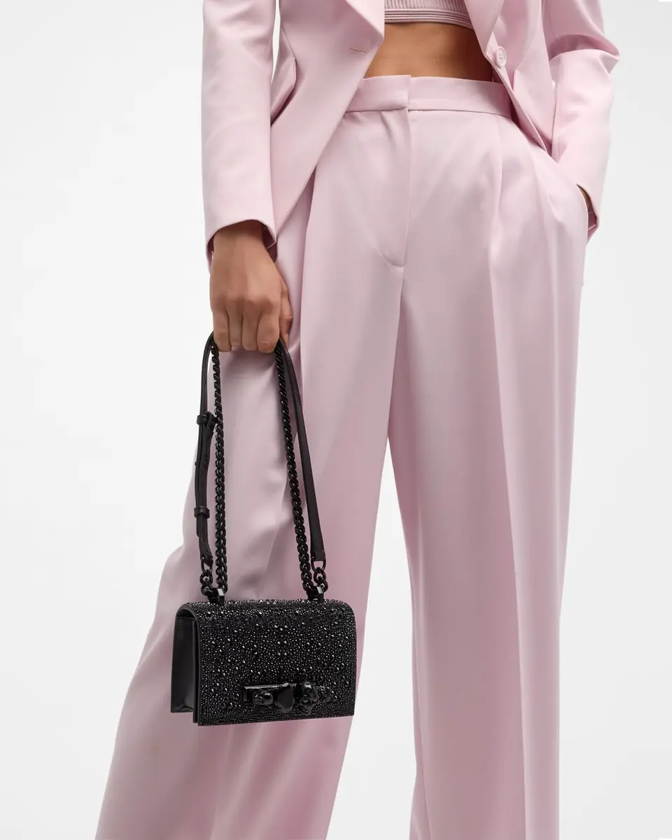 Alexander McQueen Mini Skull Jewel Chain Shoulder Bag | Thumbnail 4