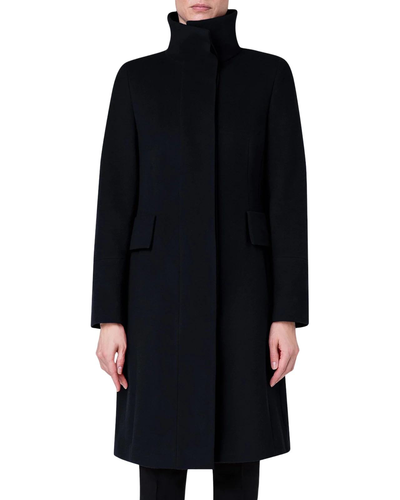 Akris punto Duffle Knee-Length Wool Coat