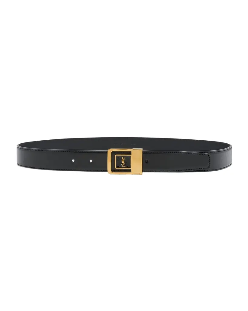 Saint Laurent YSL Buckle Leather Belt | Image 1 Saint Laurent YSL Buckle Leather Belt | Image 1