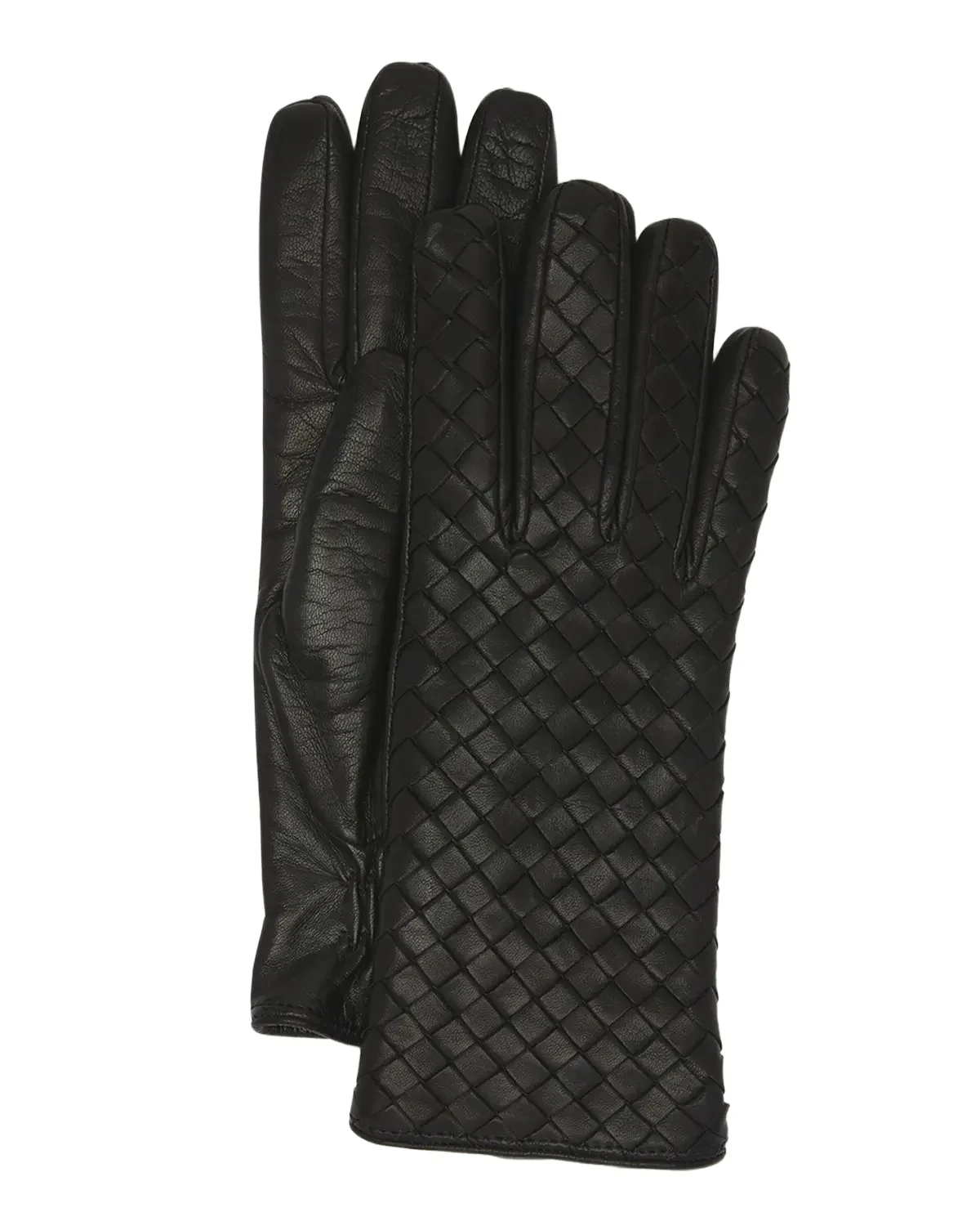 Bottega Veneta Woven Nappa Leather Gloves