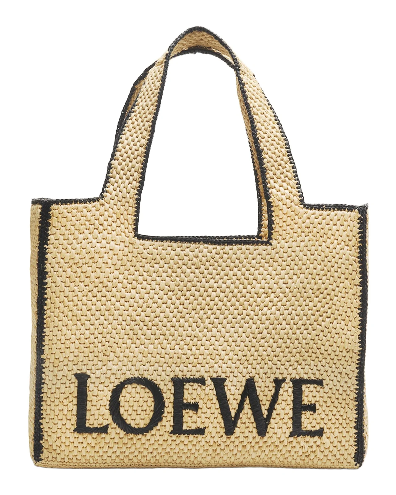 Loewe x Paula's Ibiza Font Large Tote Bag in Raffia