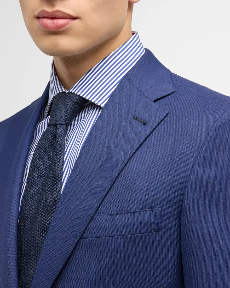 Brioni Men's Wool Sharkskin Suit | Thumbnail 6