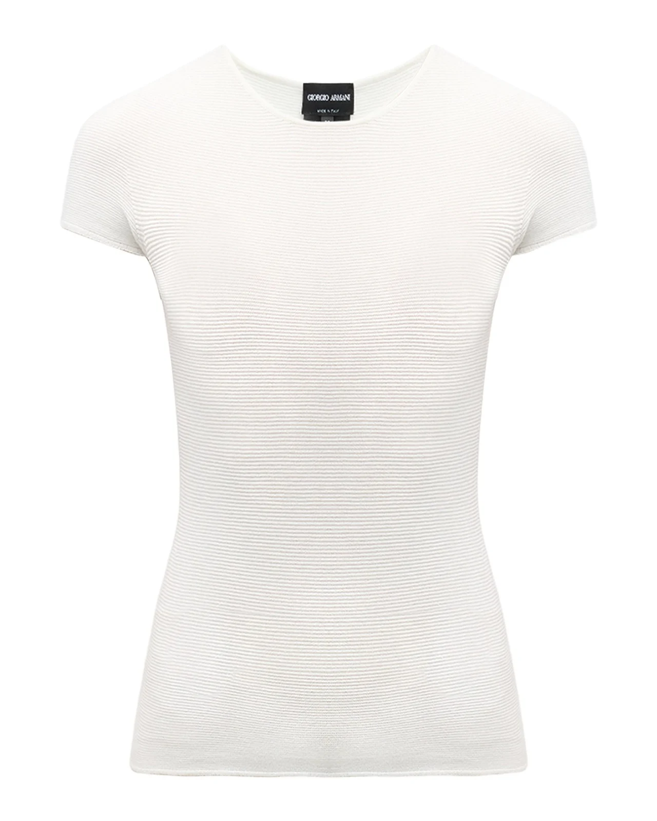 Giorgio Armani Scoop-Neck Short-Sleeve Ribbed Tee