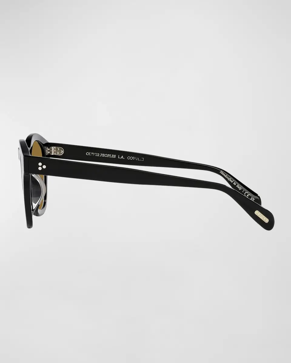 Oliver Peoples Boudreau L. A. Round Acetate & Plastic Sunglasses | Thumbnail 2