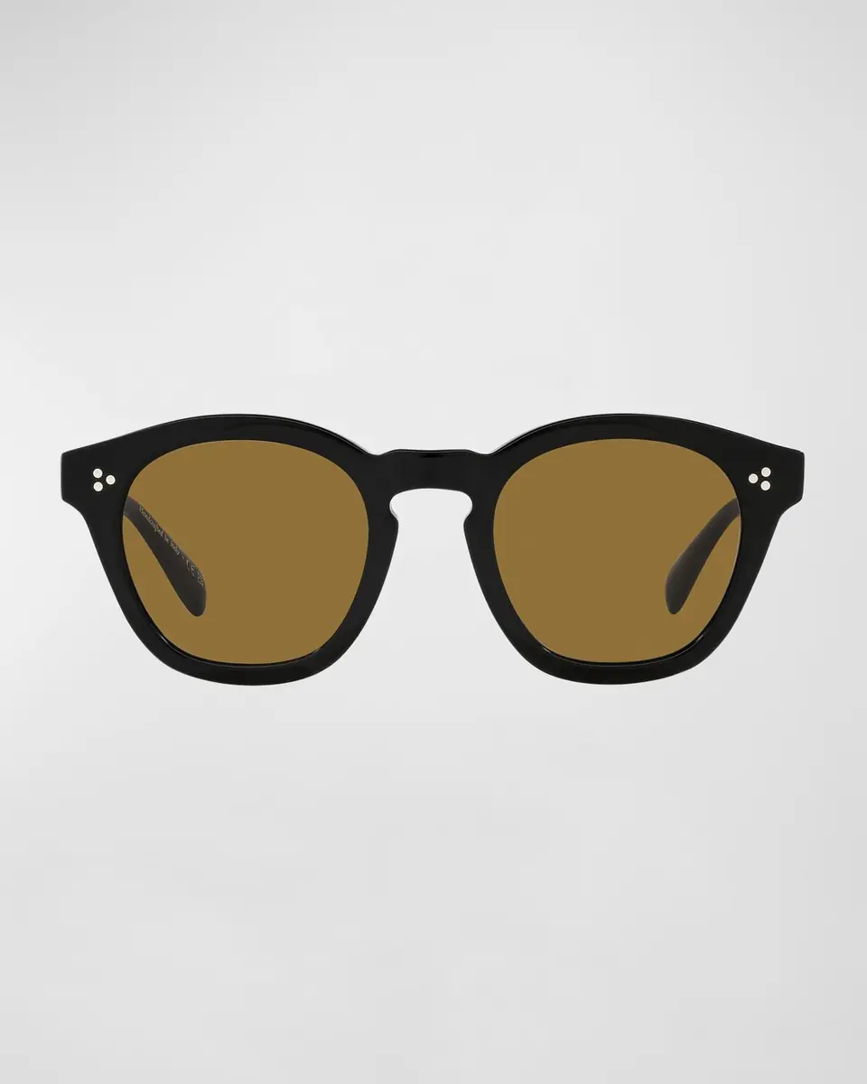 Oliver Peoples Boudreau L. A. Round Acetate & Plastic Sunglasses | Thumbnail 3