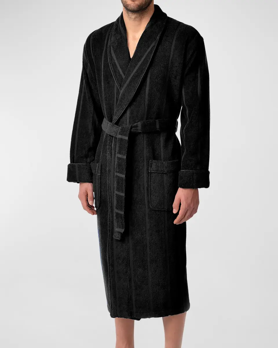 Majestic International Men's Ultra Lux Jacquard Shawl Robe | Thumbnail 3