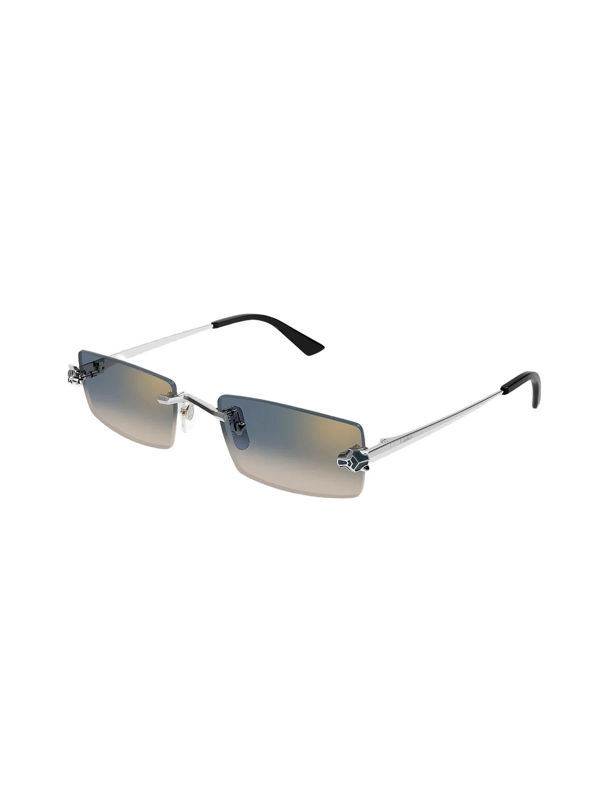 Women's Panthère Classic 55MM 24K-Gold-Plated Rectangular Sunglasses