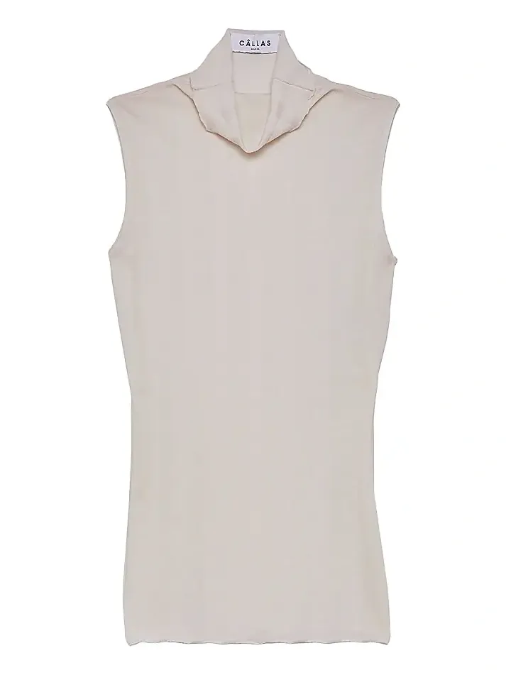 Women's Romy Sleeveless Turtleneck Sweater in Merino Wool Rib Women's Romy Sleeveless Turtleneck Sweater in Merino Wool Rib