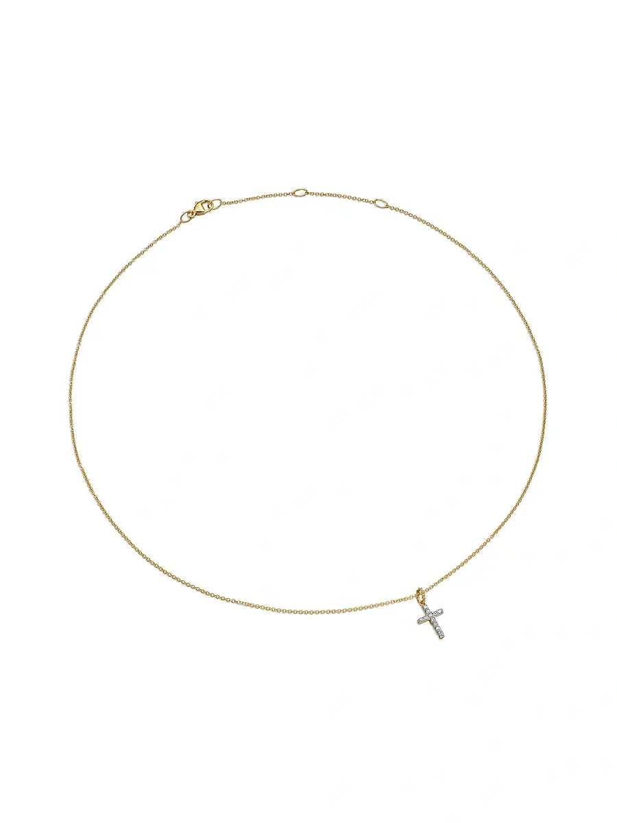 David Yurman Women's Cable Collectibles Cross Necklace in K Gold - Gold | Thumbnail 3