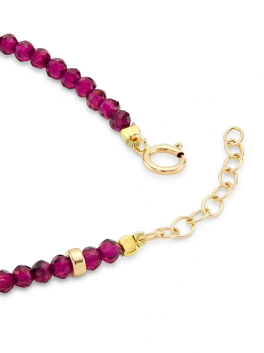 Jia Jia Women's Birthstone 14K Yellow Gold & Gemstone Beaded Bracelet - July | Thumbnail 3