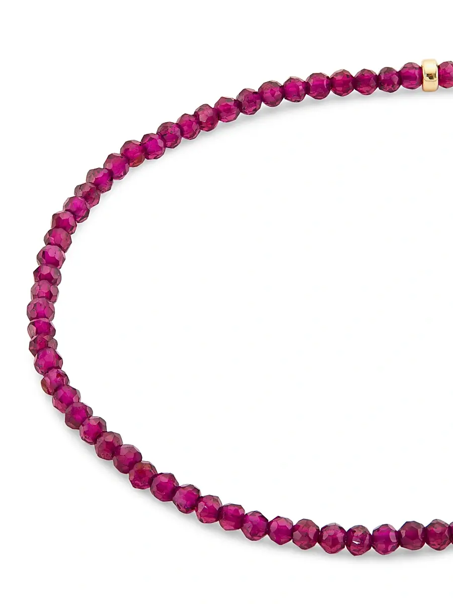 Jia Jia Women's Birthstone 14K Yellow Gold & Gemstone Beaded Bracelet - July | Thumbnail 4