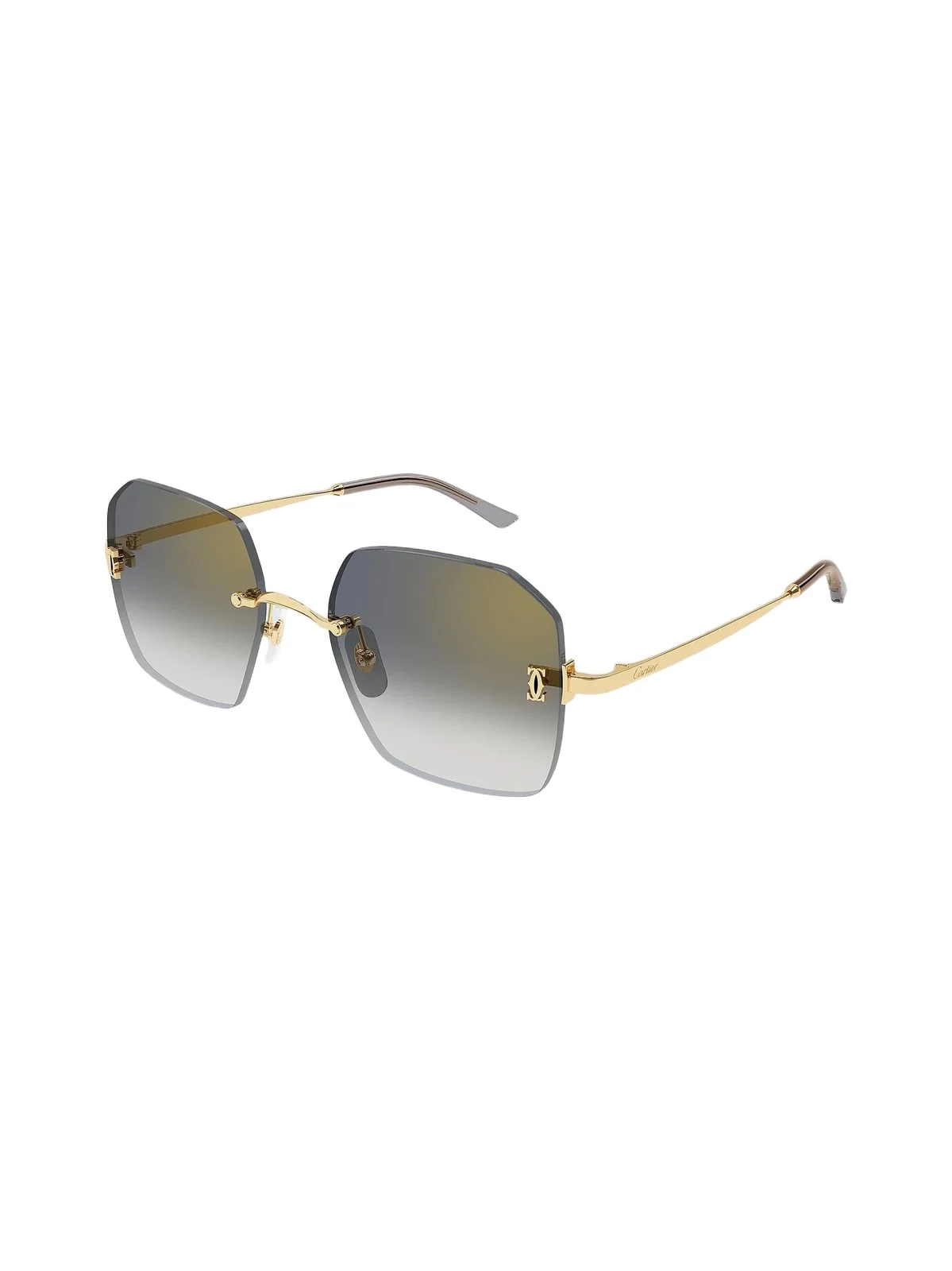 Cartier Women's Double C 55MM Geometrical Sunglasses