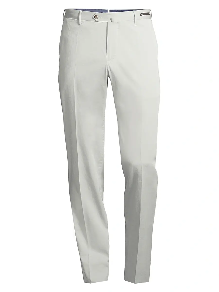 PT Torino Men's Slim-Fit Silk-Blend SilkOchino Trousers