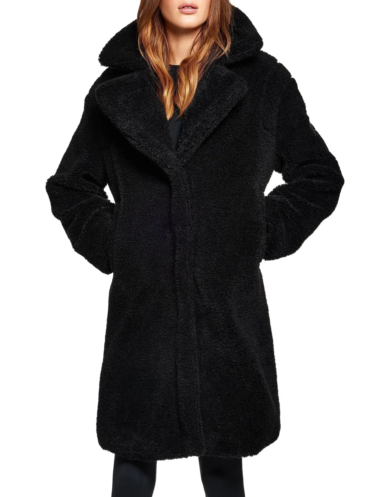 SAM. Women's Sherpa Leather-Trimmed Coat SAM. Women's Sherpa Leather-Trimmed Coat