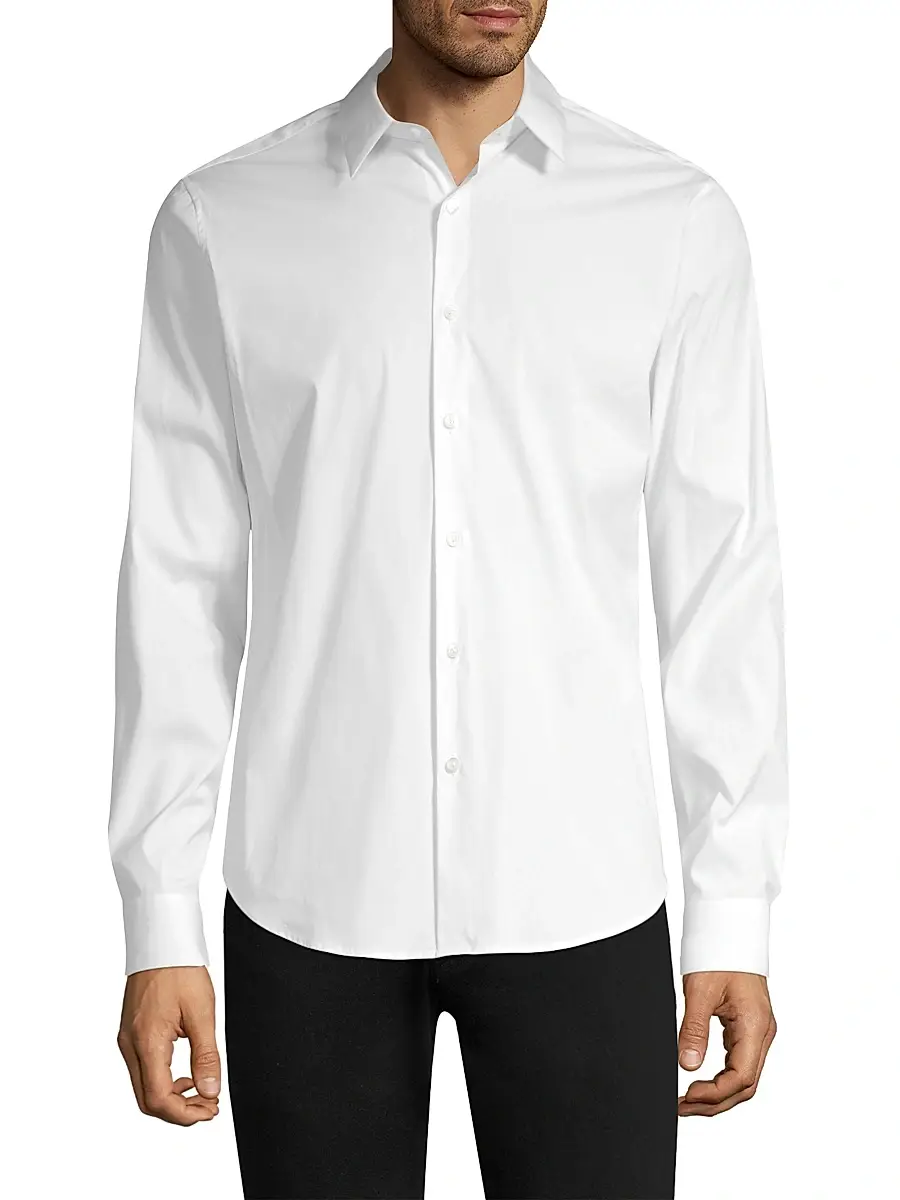 Theory Men's Sylvain Wealth Poplin Long-Sleeve Shirt | Thumbnail 3 Theory Men's Sylvain Wealth Poplin Long-Sleeve Shirt | Thumbnail 3