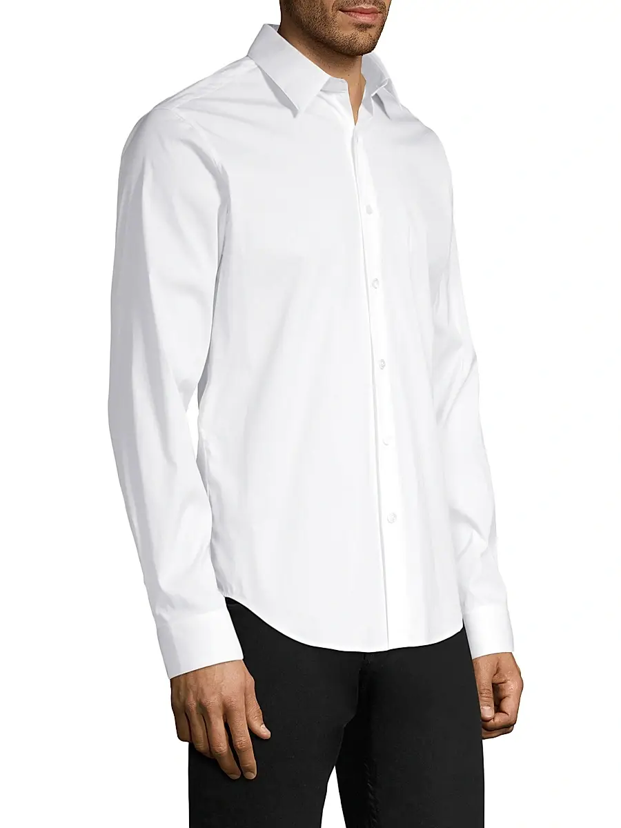 Theory Men's Sylvain Wealth Poplin Long-Sleeve Shirt | Thumbnail 4 Theory Men's Sylvain Wealth Poplin Long-Sleeve Shirt | Thumbnail 4