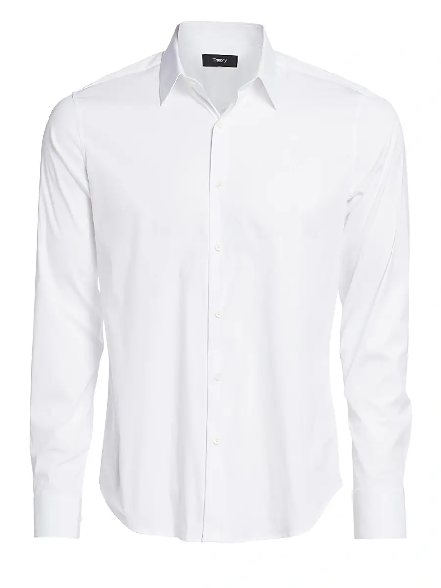 Theory Men's Sylvain Wealth Poplin Long-Sleeve Shirt | Thumbnail 7 Theory Men's Sylvain Wealth Poplin Long-Sleeve Shirt | Thumbnail 7