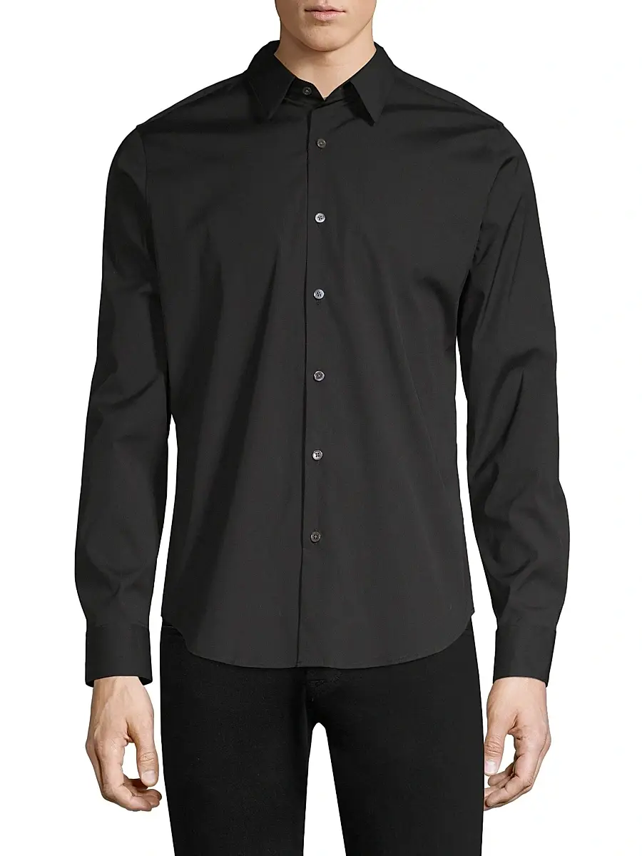 Theory Men's Sylvain Wealth Poplin Long-Sleeve Shirt