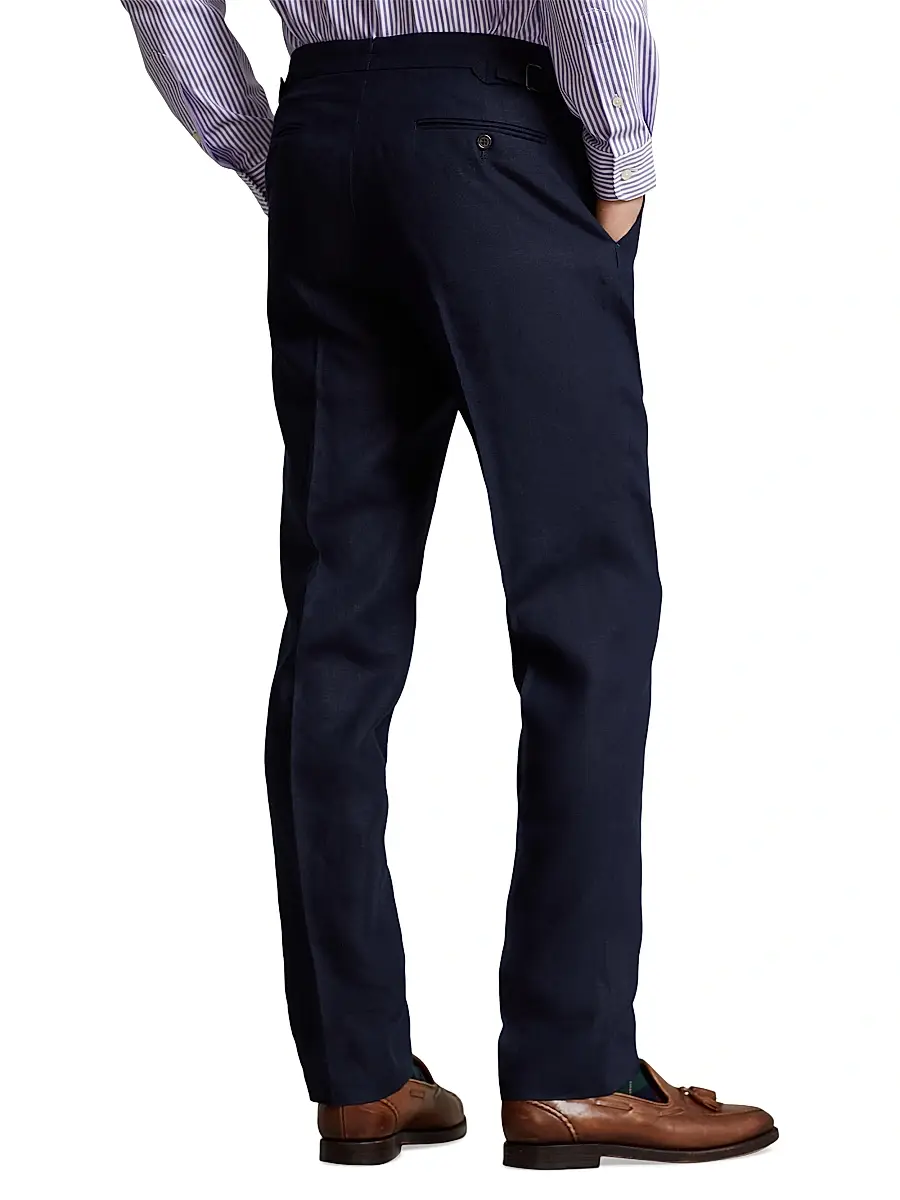 Polo Ralph Lauren Men's Linen Crease-Front Pants | Thumbnail 4 Polo Ralph Lauren Men's Linen Crease-Front Pants | Thumbnail 4