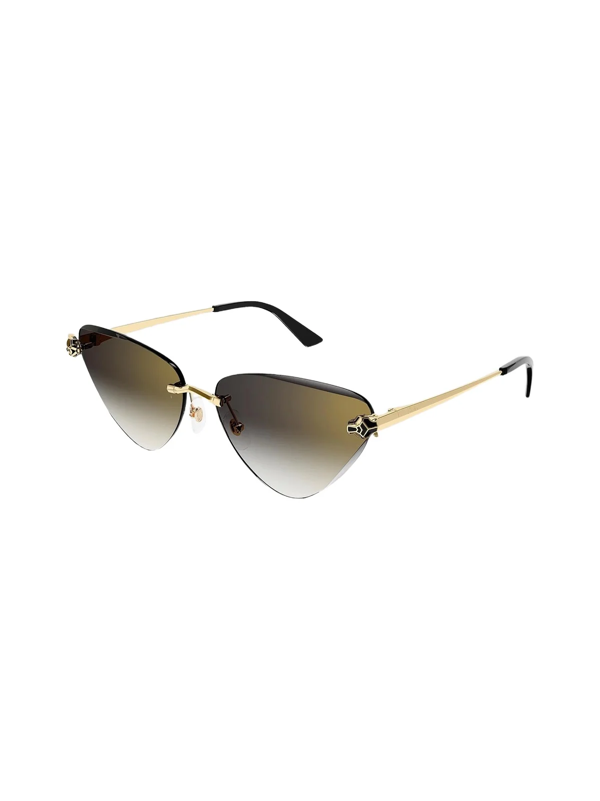 Women's Panthère Classic 24K Gold-Plated Cat-Eye Sunglasses