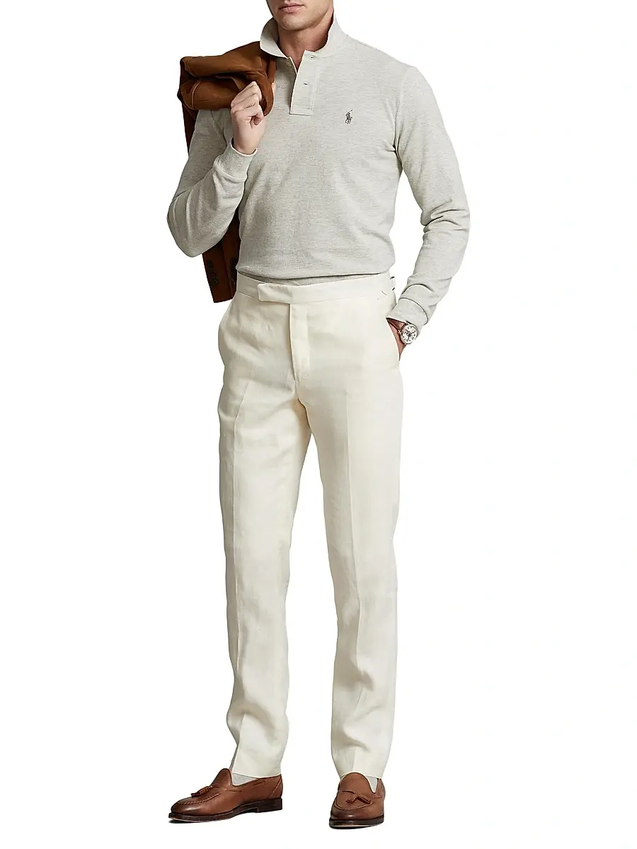 Polo Ralph Lauren Men's Linen Crease-Front Pants | Thumbnail 2 Polo Ralph Lauren Men's Linen Crease-Front Pants | Thumbnail 2