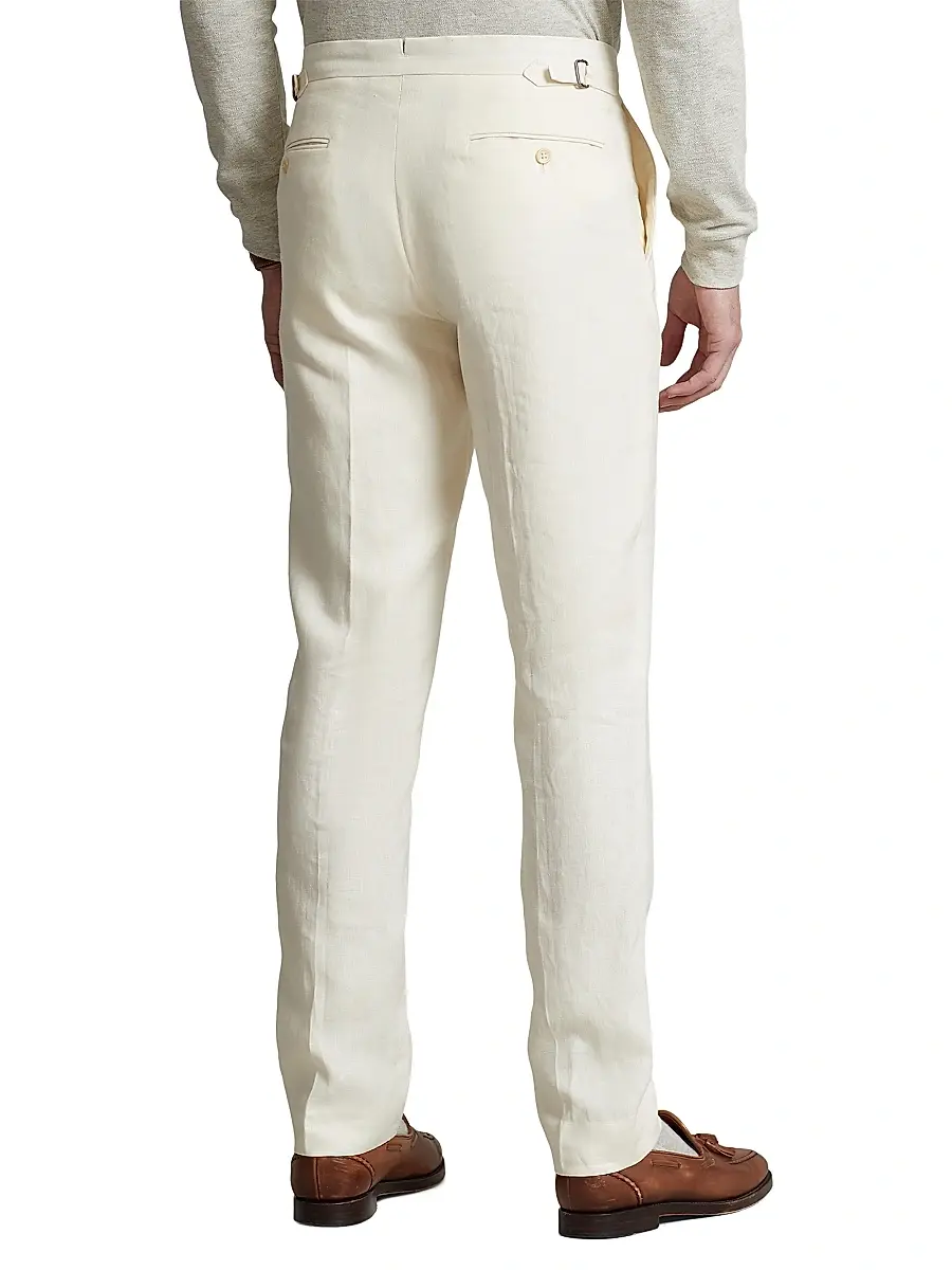 Polo Ralph Lauren Men's Linen Crease-Front Pants | Thumbnail 4 Polo Ralph Lauren Men's Linen Crease-Front Pants | Thumbnail 4