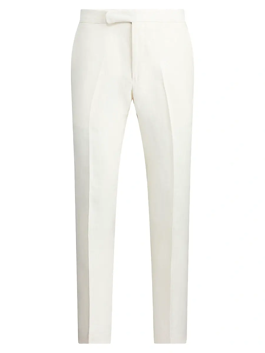 Polo Ralph Lauren Men's Linen Crease-Front Pants - Cream - Size 40 | Image 1 Polo Ralph Lauren Men's Linen Crease-Front Pants - Cream - Size 40 | Image 1